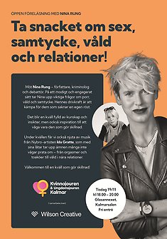 Affisch för föreläsningen ta snacket om sex, samtycke, vål och relationer